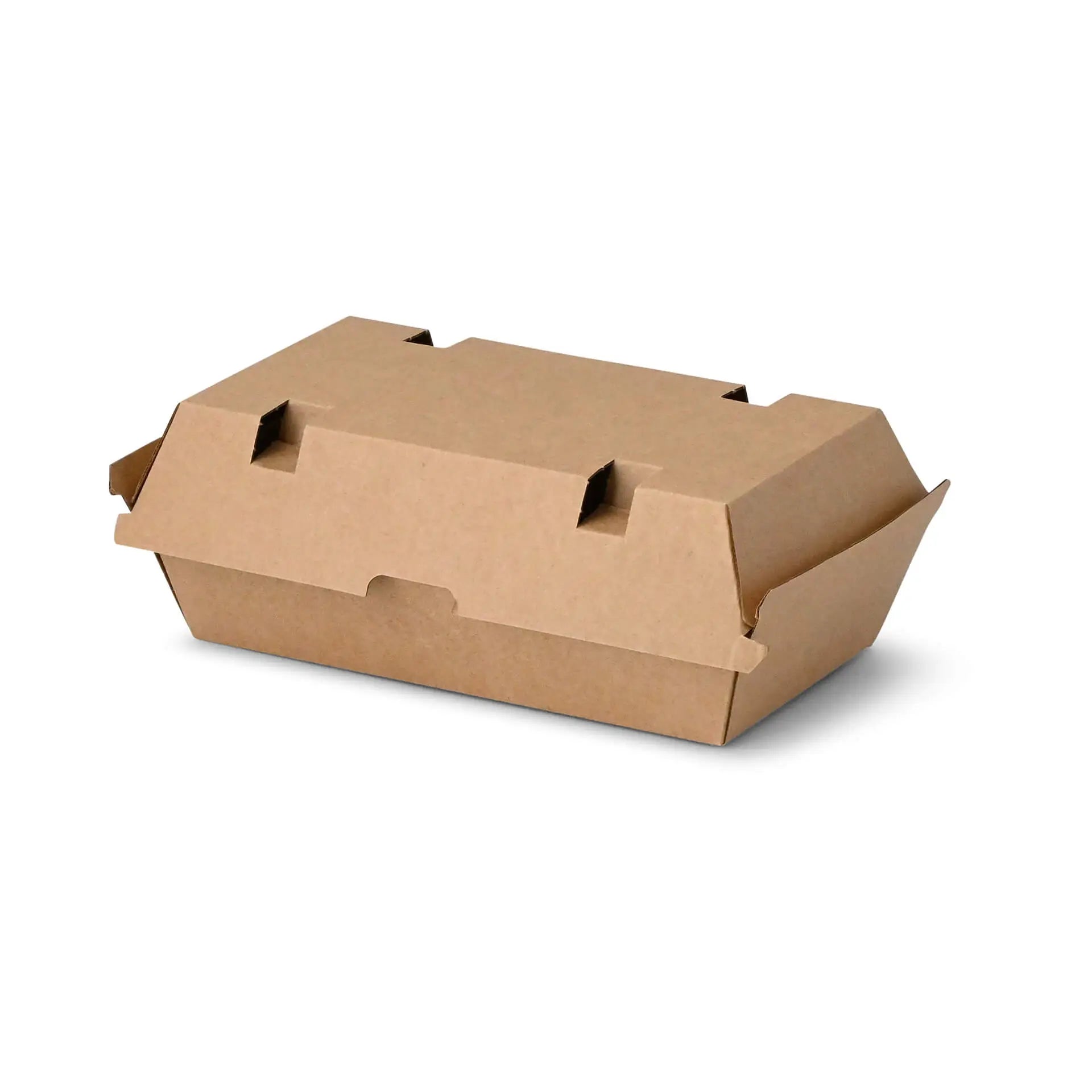 Scatole coperchio incernierato 24,8x13x7,5 cm cartone kraft asporto domicilio Ristorazione Forniture Monouso Eco Bio Biodegradabile Packaging Consumabili Ecologico Ingrosso fornitore forniture Take away 2
