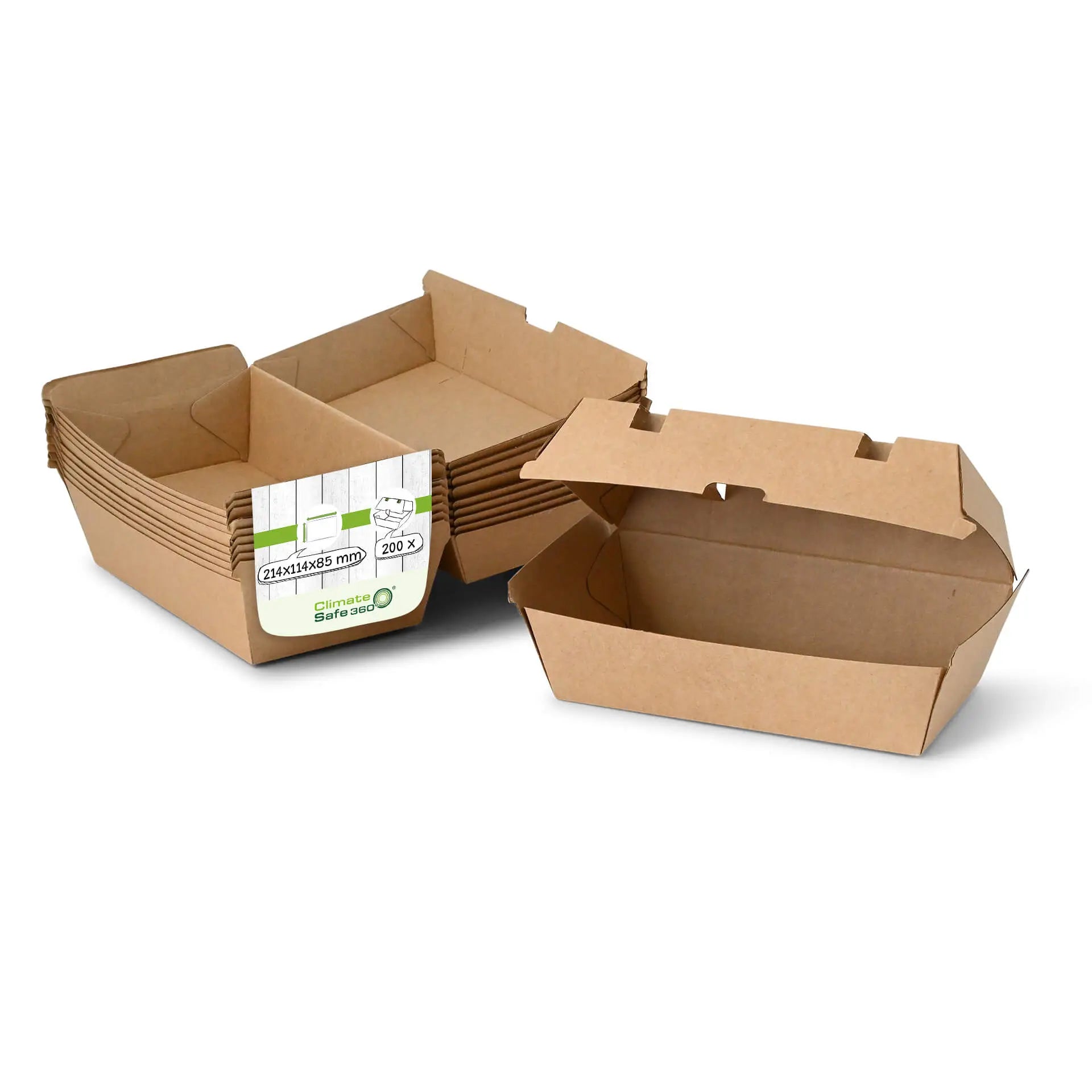 Scatole coperchio incernierato asporto 21,4x11,4x8,5 cm cartone kraft asporto domicilio Ristorazione Forniture Monouso Eco Bio Biodegradabile Packaging Consumabili Ecologico Ingrosso fornitore forniture Take away 1
