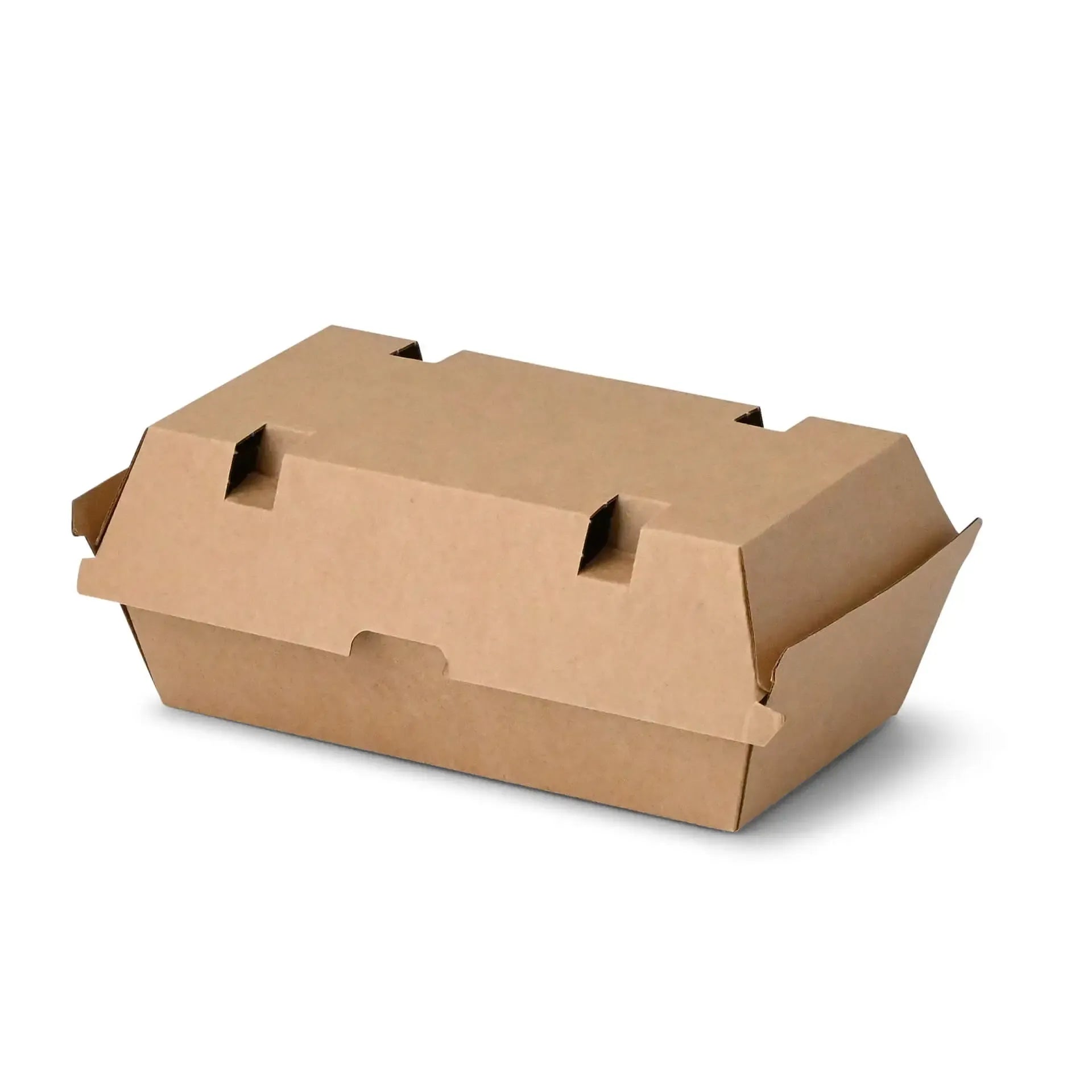 Scatole coperchio incernierato asporto 21,4x11,4x8,5 cm cartone kraft asporto domicilio Ristorazione Forniture Monouso Eco Bio Biodegradabile Packaging Consumabili Ecologico Ingrosso fornitore forniture Take away 2
