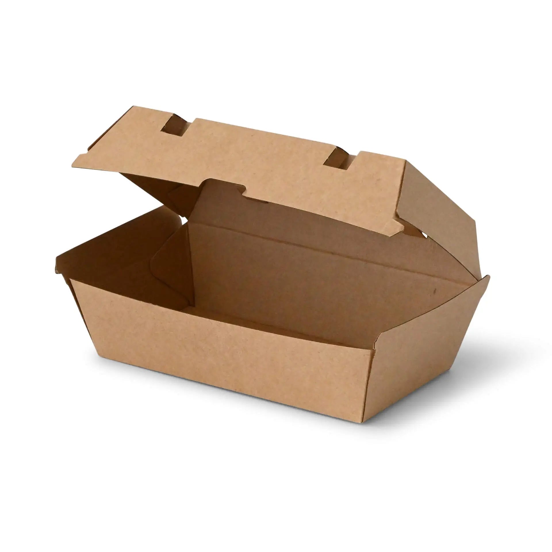 Scatole coperchio incernierato asporto 21,4x11,4x8,5 cm cartone kraft asporto domicilio Ristorazione Forniture Monouso Eco Bio Biodegradabile Packaging Consumabili Ecologico Ingrosso fornitore forniture Take away 4
