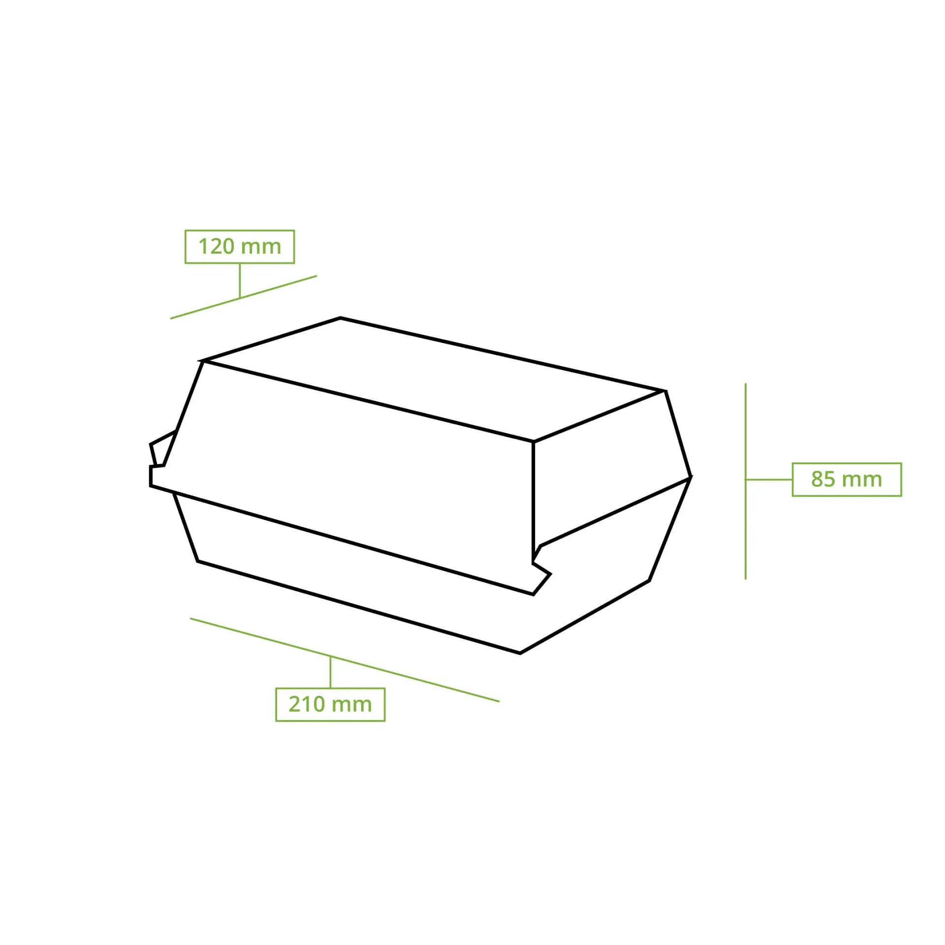 Scatole coperchio incernierato asporto 21,4x11,4x8,5 cm cartone kraft asporto domicilio Ristorazione Forniture Monouso Eco Bio Biodegradabile Packaging Consumabili Ecologico Ingrosso fornitore forniture Take away 7
