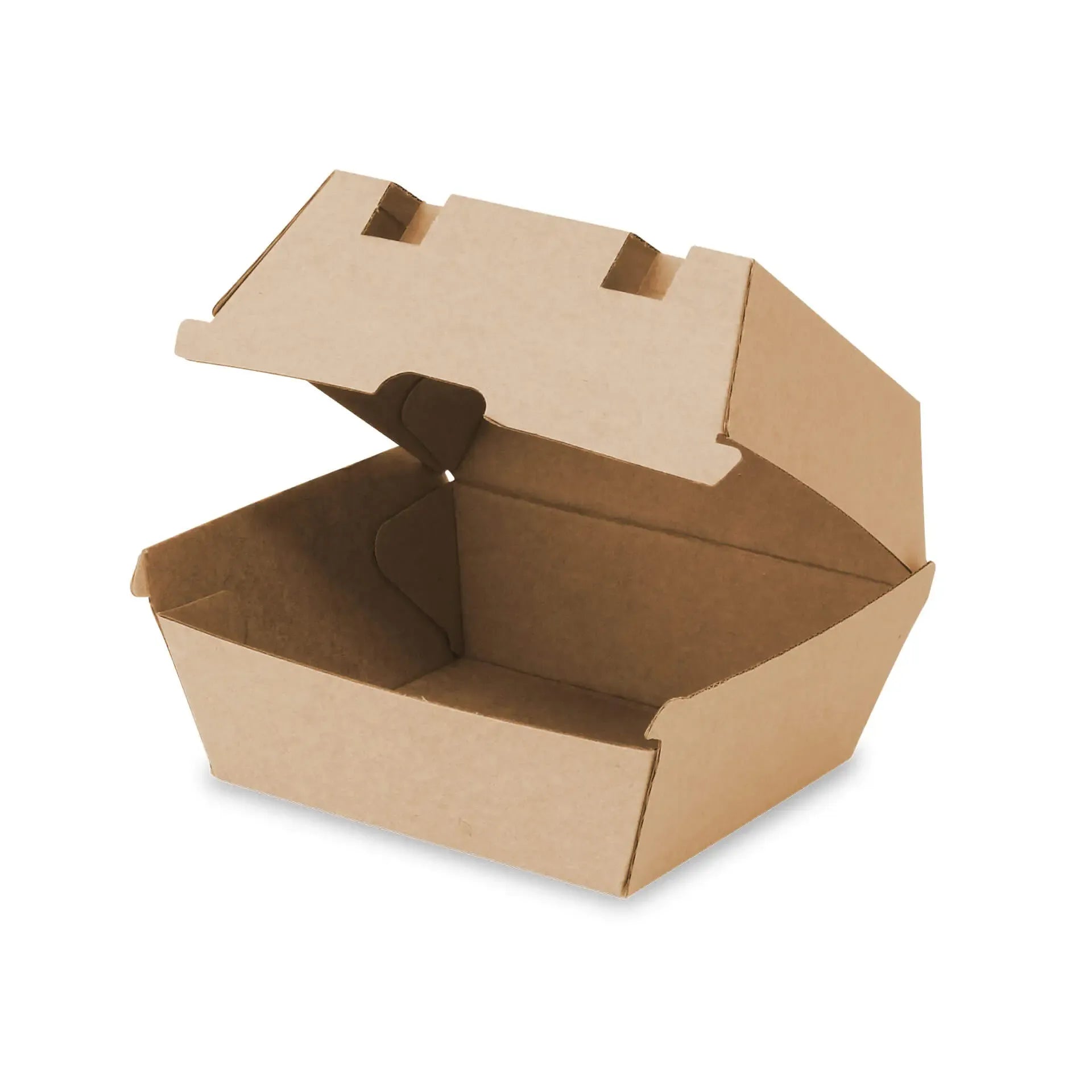 Scatole hamburger asporto 13x14x8 cm cartone kraft asporto domicilio Ristorazione Forniture Monouso Eco Bio Biodegradabile Packaging Consumabili Ecologico Ingrosso fornitore forniture Take away 4
