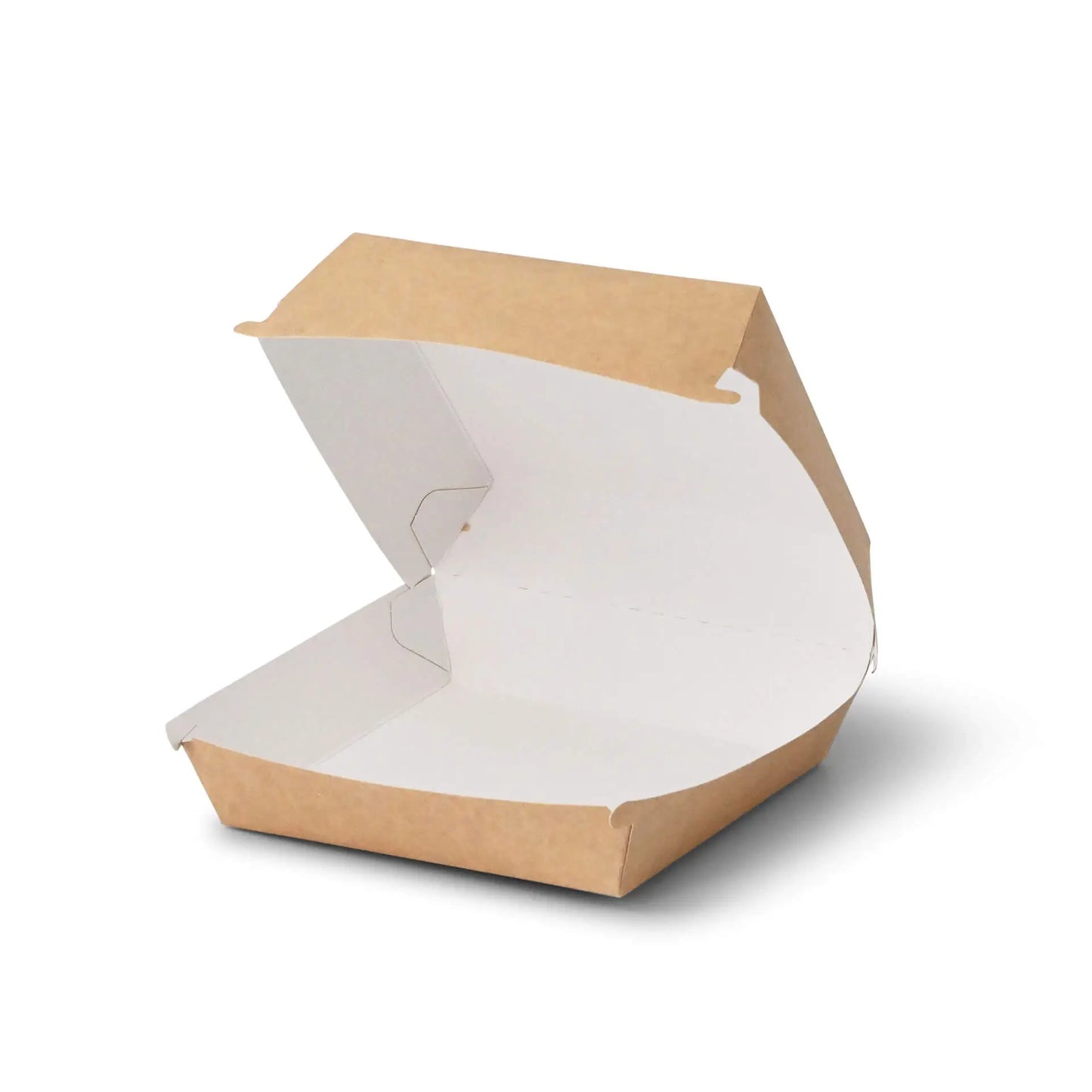 Scatole hamburger asporto 14,5x14,5x8 cm bianco kraft asporto domicilio Ristorazione Forniture Monouso Eco Bio Biodegradabile Packaging Consumabili Ecologico Ingrosso fornitore forniture Take away 3
