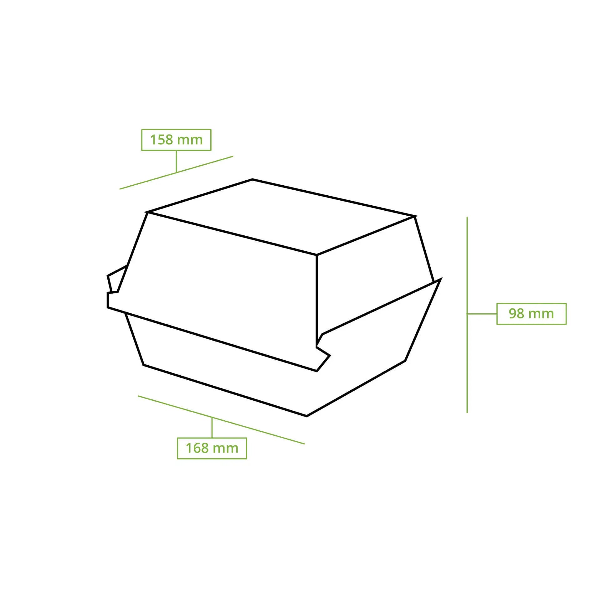 Scatole hamburger asporto 16,8x15,8x9,8 cm cartone kraft asporto domicilio Ristorazione Forniture Monouso Eco Bio Biodegradabile Packaging Consumabili Ecologico Ingrosso fornitore forniture Take away 8
