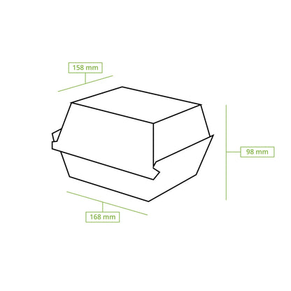 Scatole hamburger asporto 16,8x15,8x9,8 cm cartone kraft asporto domicilio Ristorazione Forniture Monouso Eco Bio Biodegradabile Packaging Consumabili Ecologico Ingrosso fornitore forniture Take away 8
