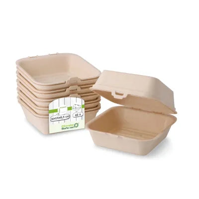 Scatole hamburger asporto domicilio Ristorazione Forniture Monouso Biodegradabile Packaging Consumabili Ecologico Ingrosso Take away Fornitore