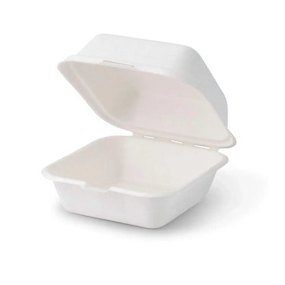 Scatole hamburger canna di zucchero 15x15x8 cm quadrate asporto domicilio Ristorazione Forniture Monouso Eco Bio Biodegradabile Packaging Consumabili Ecologico Ingrosso fornitore forniture Take away 3
