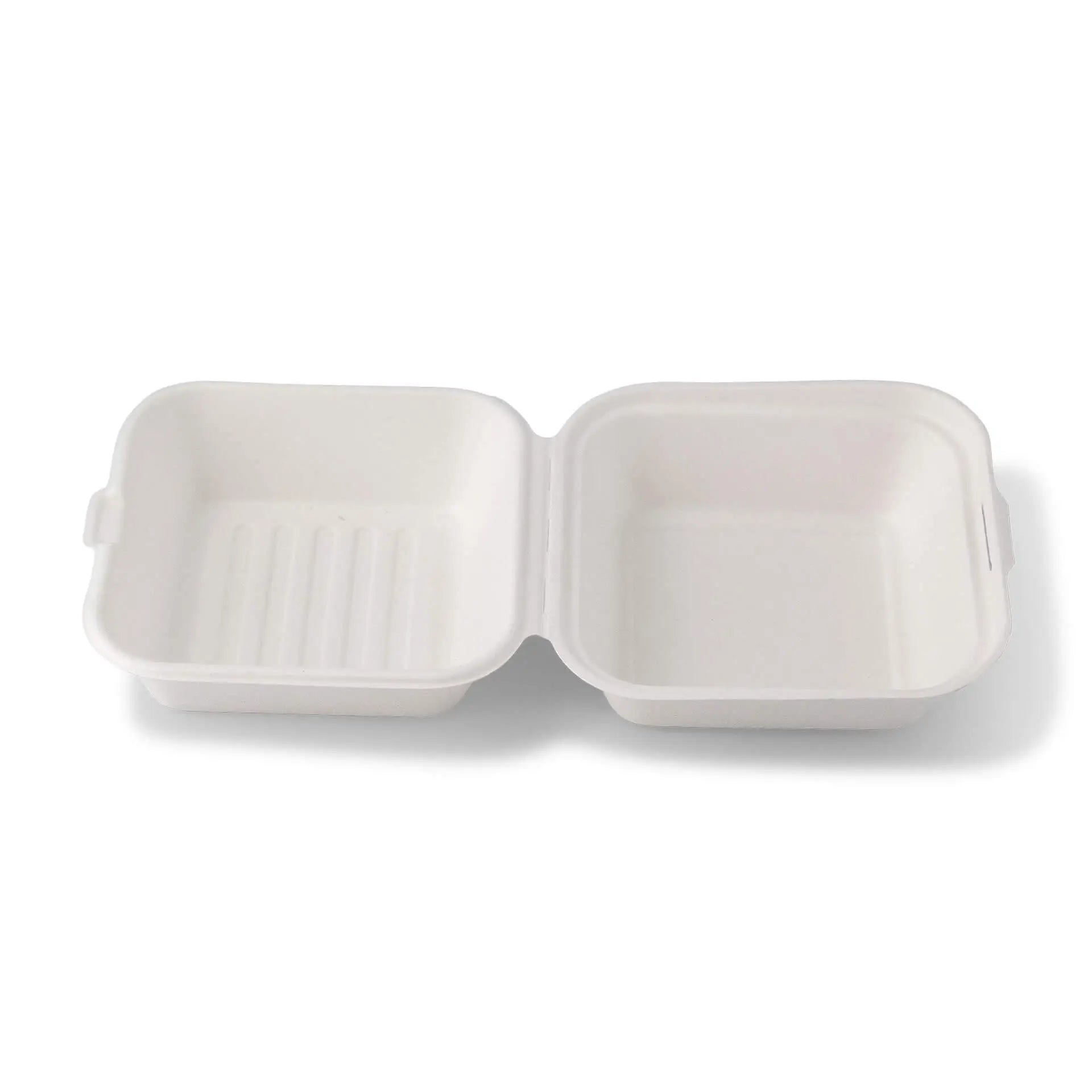 Scatole hamburger canna di zucchero 15x15x8 cm quadrate asporto domicilio Ristorazione Forniture Monouso Eco Bio Biodegradabile Packaging Consumabili Ecologico Ingrosso fornitore forniture Take away 4
