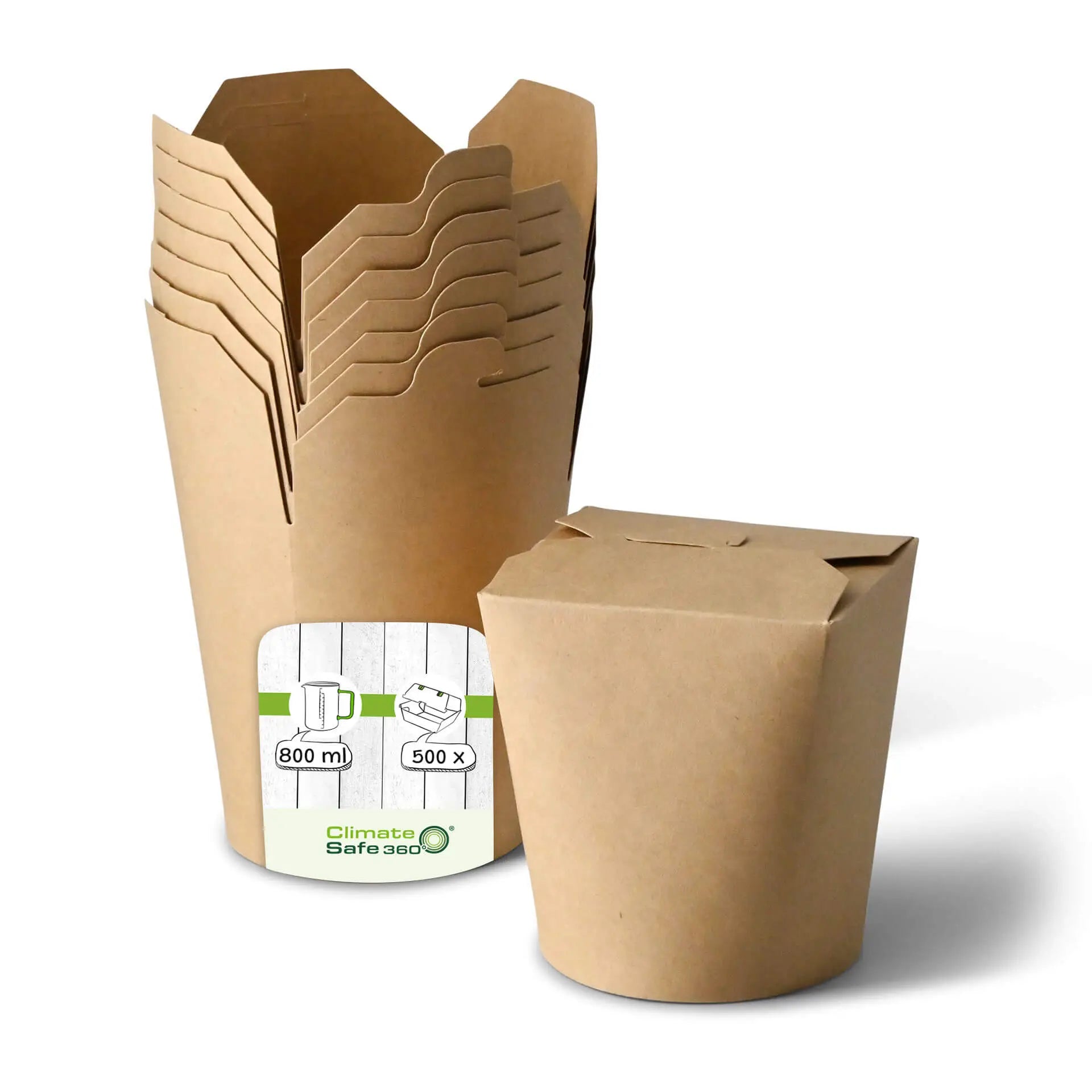 Scatole noodle 800 ml kraft rivestite PLA asporto domicilio Ristorazione Forniture Monouso Eco Bio Biodegradabile Packaging Consumabili Ecologico Ingrosso fornitore forniture Take away 1
