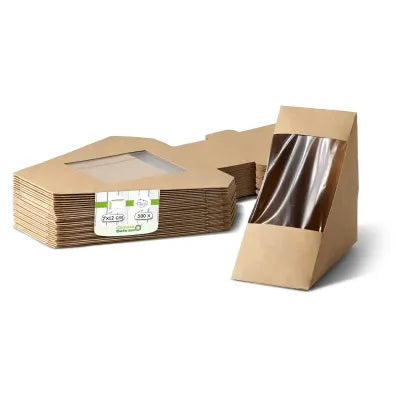 Scatole sandwich cartone asporto domicilio Ristorazione Forniture Monouso Bio Biodegradabile Packaging Consumabili Ecologico Ingrosso Take away Fornitore