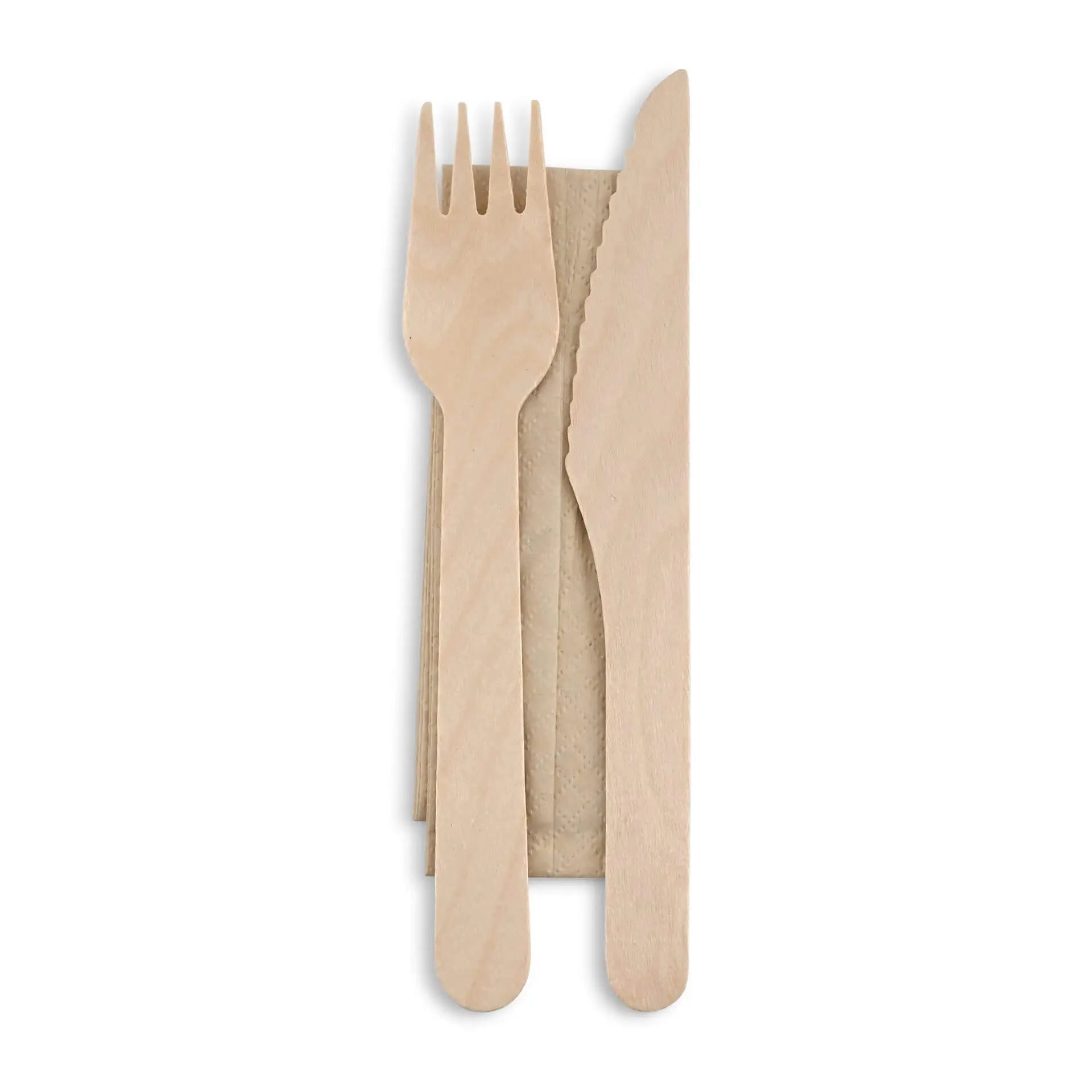 Set posate legno coltello forchetta tovagliolo 16 cm rivestimento biologico asporto domicilio Ristorazione Forniture Monouso Eco Bio Biodegradabile Packaging Consumabili Ecologico Ingrosso fornitore forniture Take away 2
