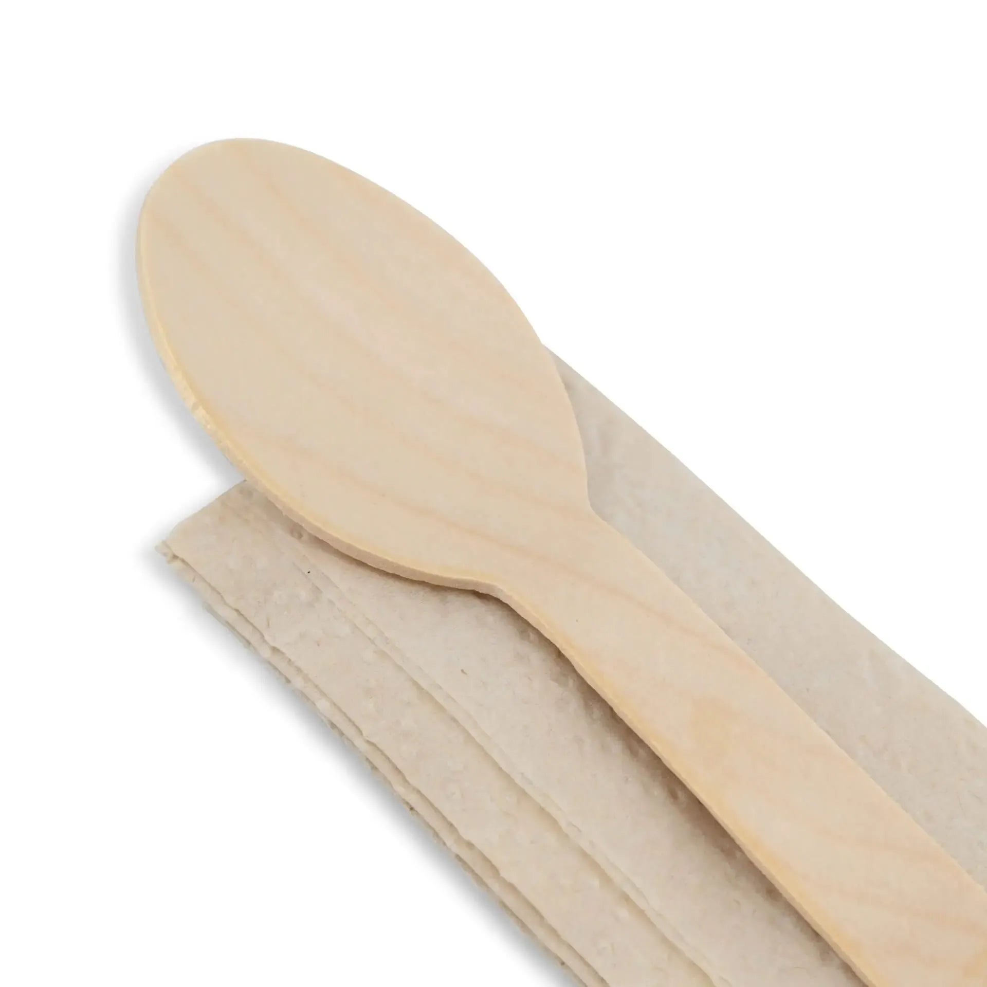 Set posate legno cucchiaio tovagliolo 16 cm rivestimento biologico asporto domicilio Ristorazione Forniture Monouso Eco Bio Biodegradabile Packaging Consumabili Ecologico Ingrosso fornitore forniture Take away 3
