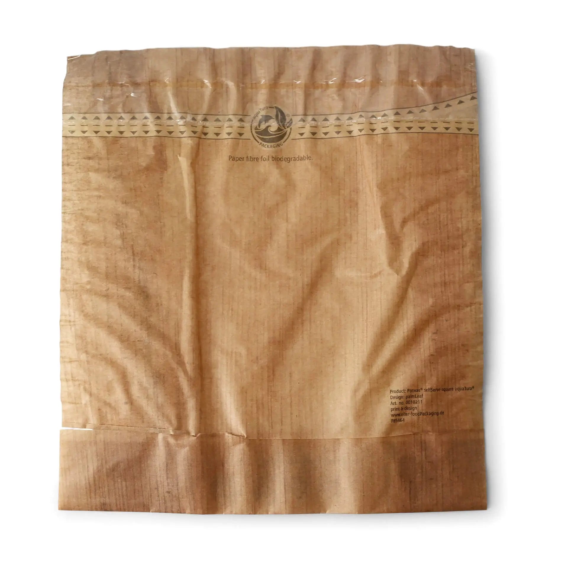 Snack bag carta pellicola bio 17,5x20 cm stampa foglie di palma asporto domicilio Ristorazione Forniture Monouso Eco Bio Biodegradabile Packaging Consumabili Ecologico Ingrosso fornitore forniture Take away 3
