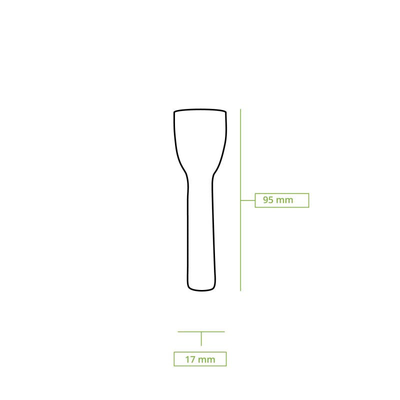 Spatole per gelato in legno 9,6 cm monouso gelaterie asporto domicilio catering forniture