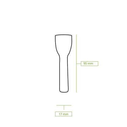 Spatole per gelato in legno 9,6 cm monouso gelaterie asporto domicilio catering forniture