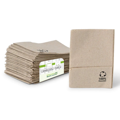 Tovaglioli carta-gelato 12x8,5 cm 1 velo piegati non sbiancato asporto domicilio Ristorazione Forniture Monouso Eco Bio Biodegradabile Packaging Consumabili Ecologico Ingrosso fornitore forniture Take away 1
