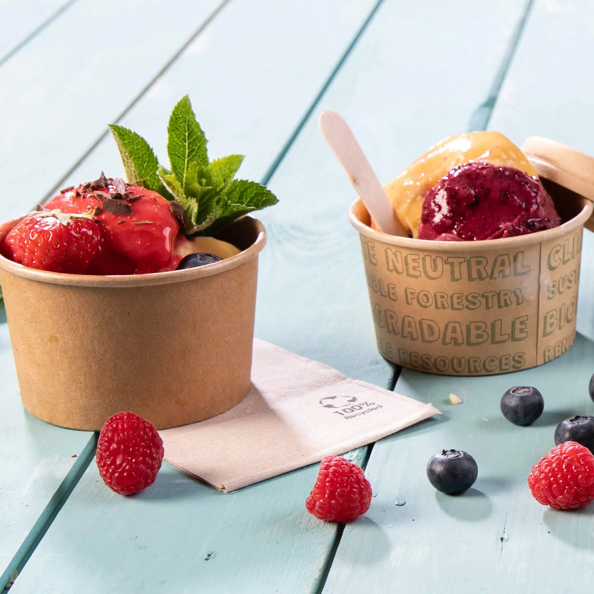 Tovaglioli carta-gelato 12x8,5 cm 1 velo piegati non sbiancato asporto domicilio Ristorazione Forniture Monouso Eco Bio Biodegradabile Packaging Consumabili Ecologico Ingrosso fornitore forniture Take away 5
