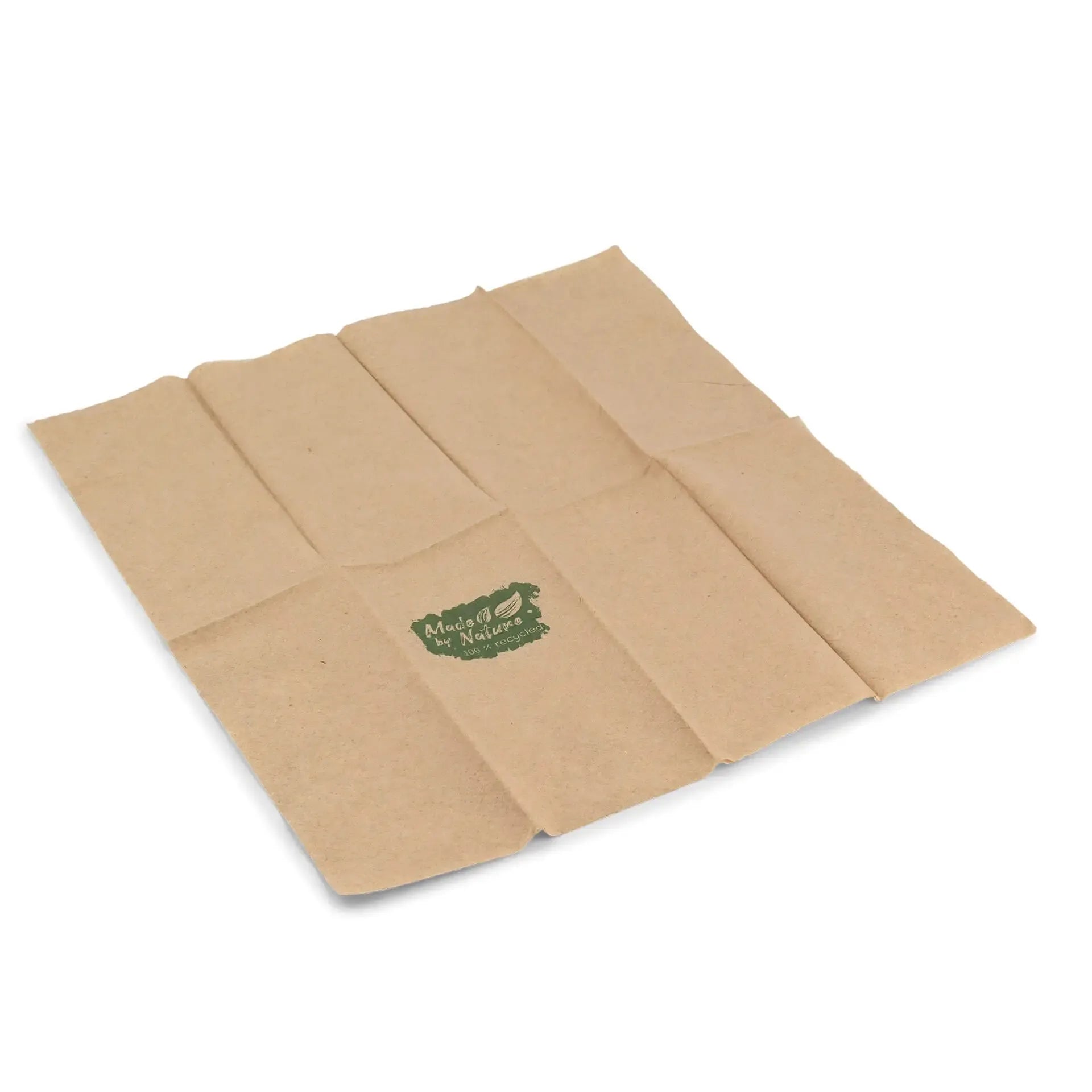 Tovaglioli carta riciclata 32,5x32,5 cm 2 veli 1/8 piega non sbiancati asporto domicilio Ristorazione Forniture Monouso Eco Bio Biodegradabile Packaging Consumabili Ecologico Ingrosso fornitore forniture Take away 3
