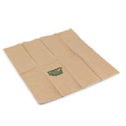 Tovaglioli carta riciclata 32,5x32,5 cm 2 veli 1/8 piega non sbiancati asporto domicilio Ristorazione Forniture Monouso Eco Bio Biodegradabile Packaging Consumabili Ecologico Ingrosso fornitore forniture Take away 3
