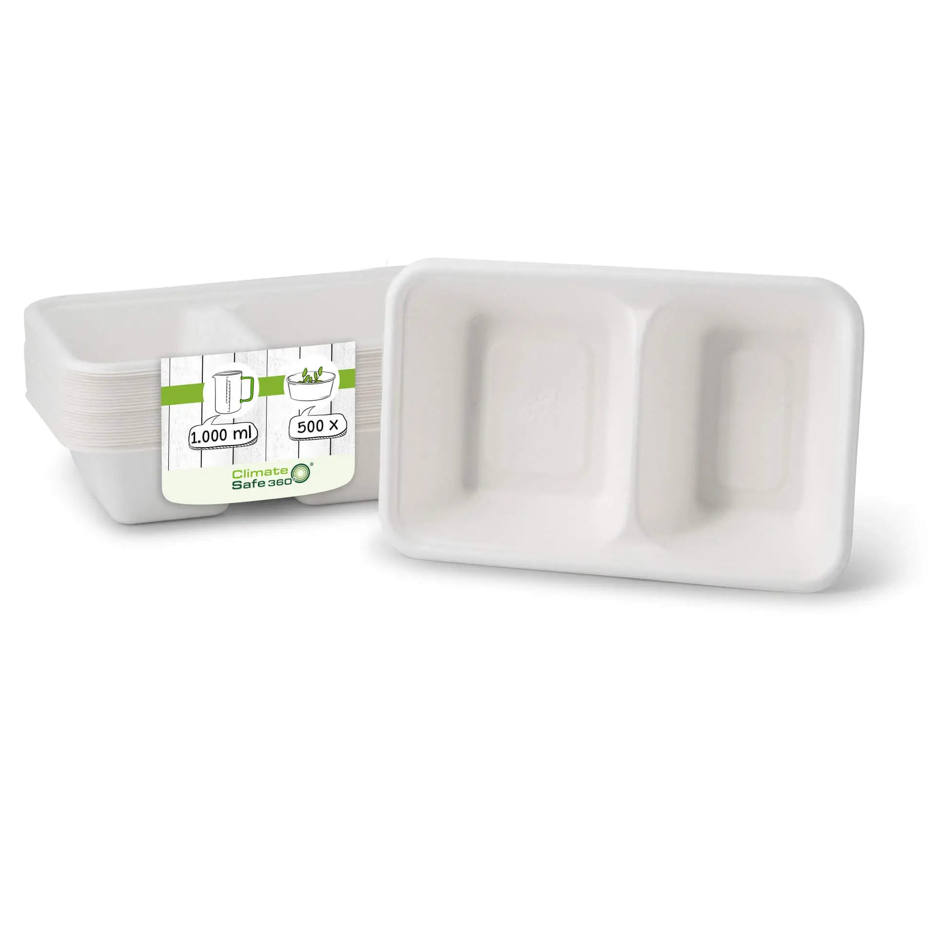 Vassoi menù canna di zucchero 1000 ml 23x14,5x5 cm 2 scomparti rettangolare asporto domicilio Ristorazione Forniture Monouso Eco Bio Biodegradabile Packaging Consumabili Ecologico Ingrosso fornitore forniture Take away 1
